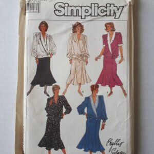 Blouse skirt sewing pattern Simplicity uncut vintage plus size Phyllis Sydney